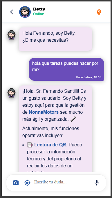 Betty Interface